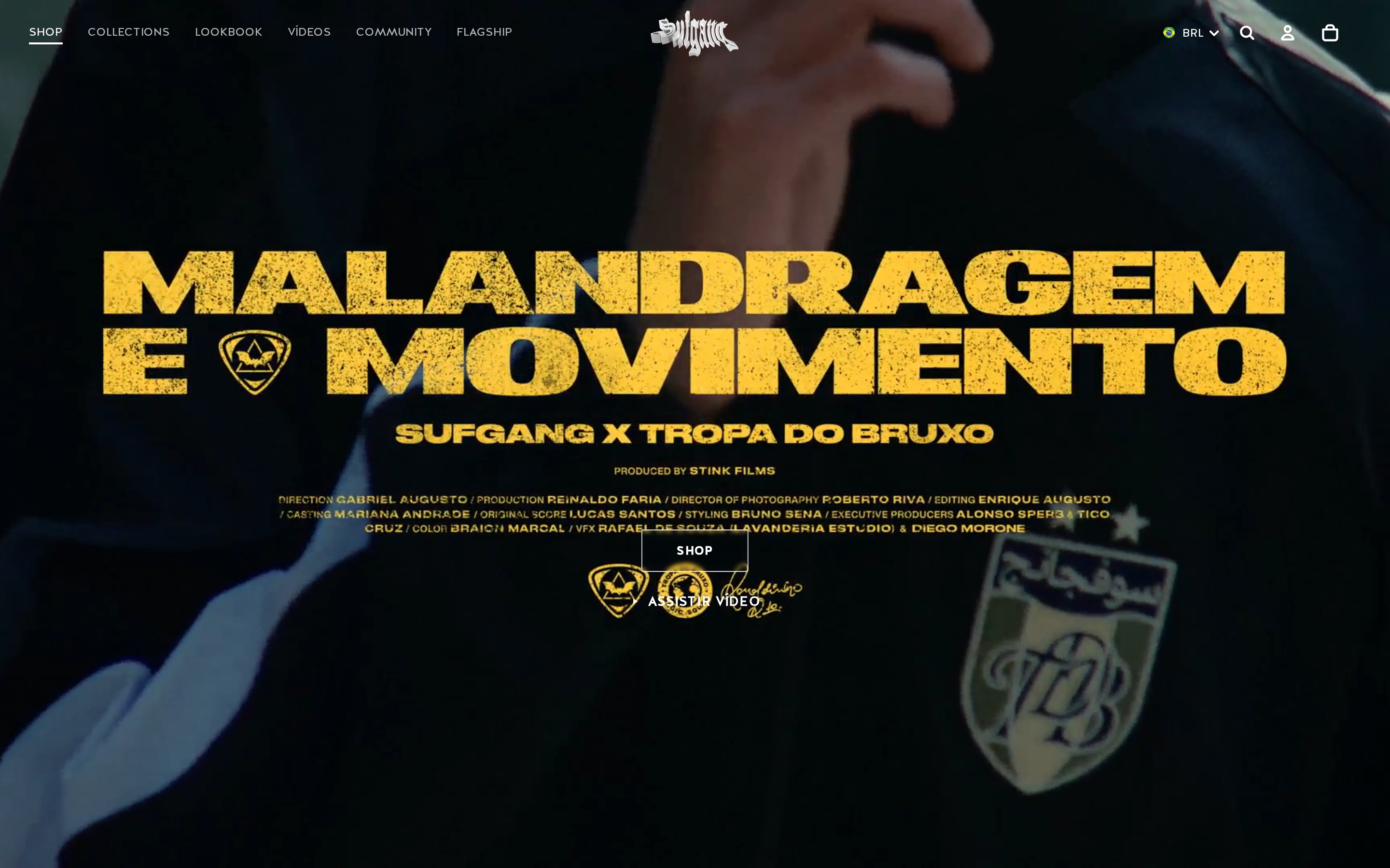 Primeira tela do site de SUFGANG